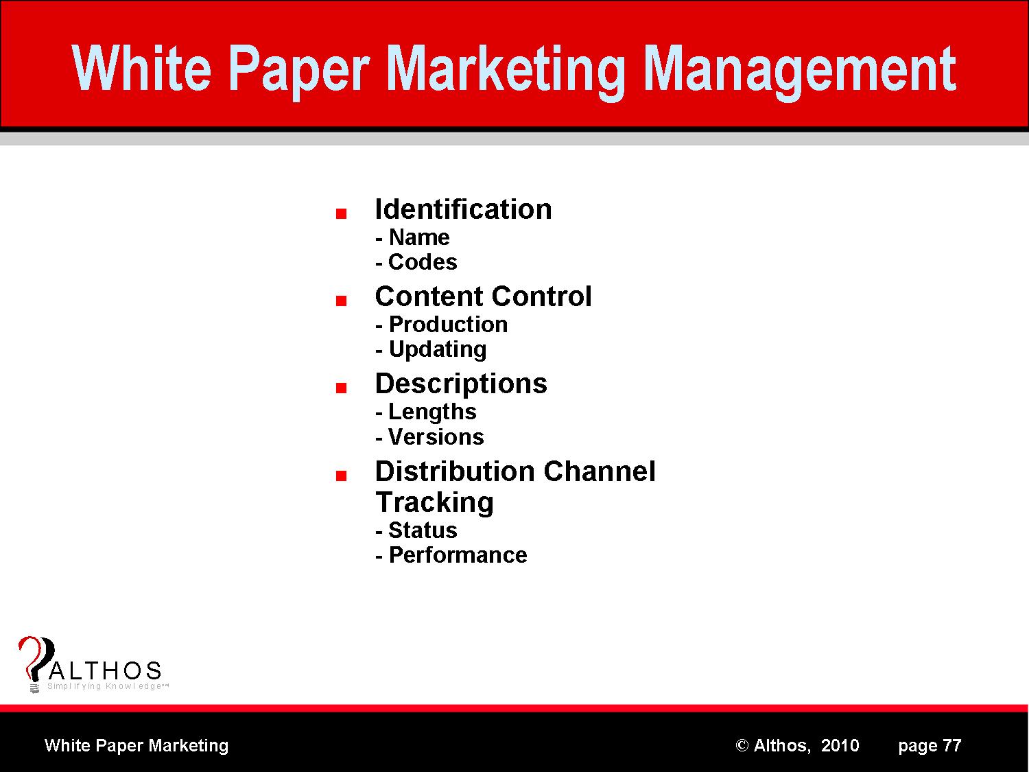 White Paper Marketing | White Paper Marketing Management