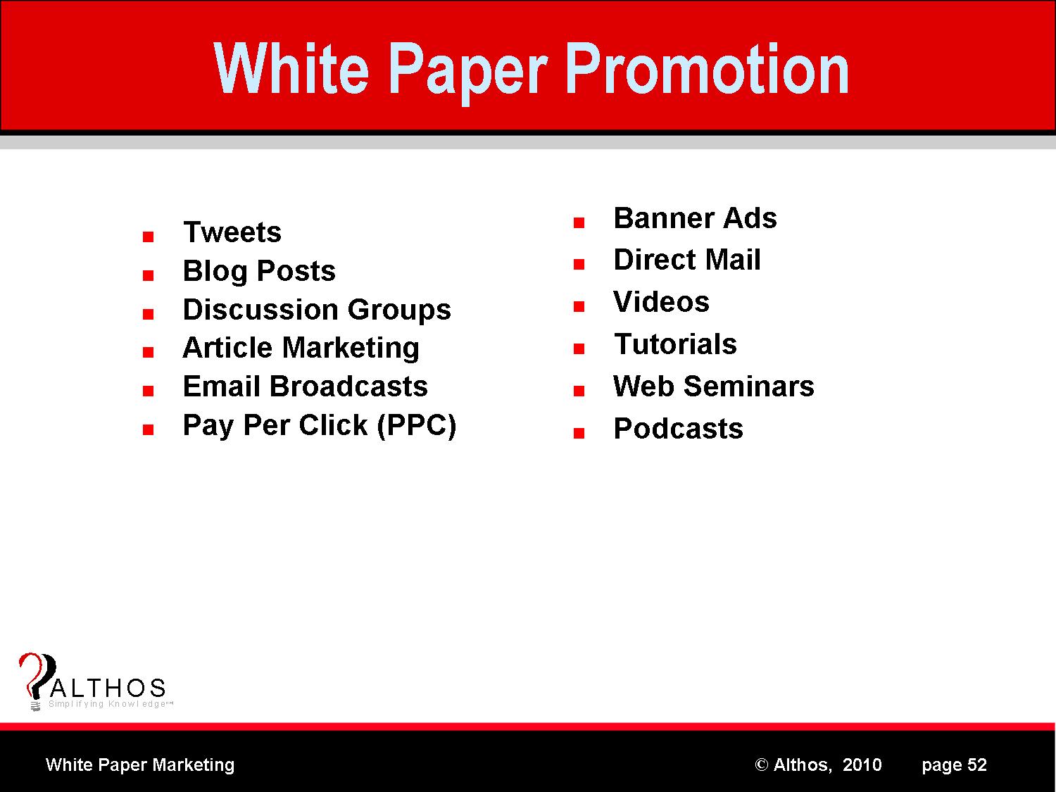 Promotional paper deals