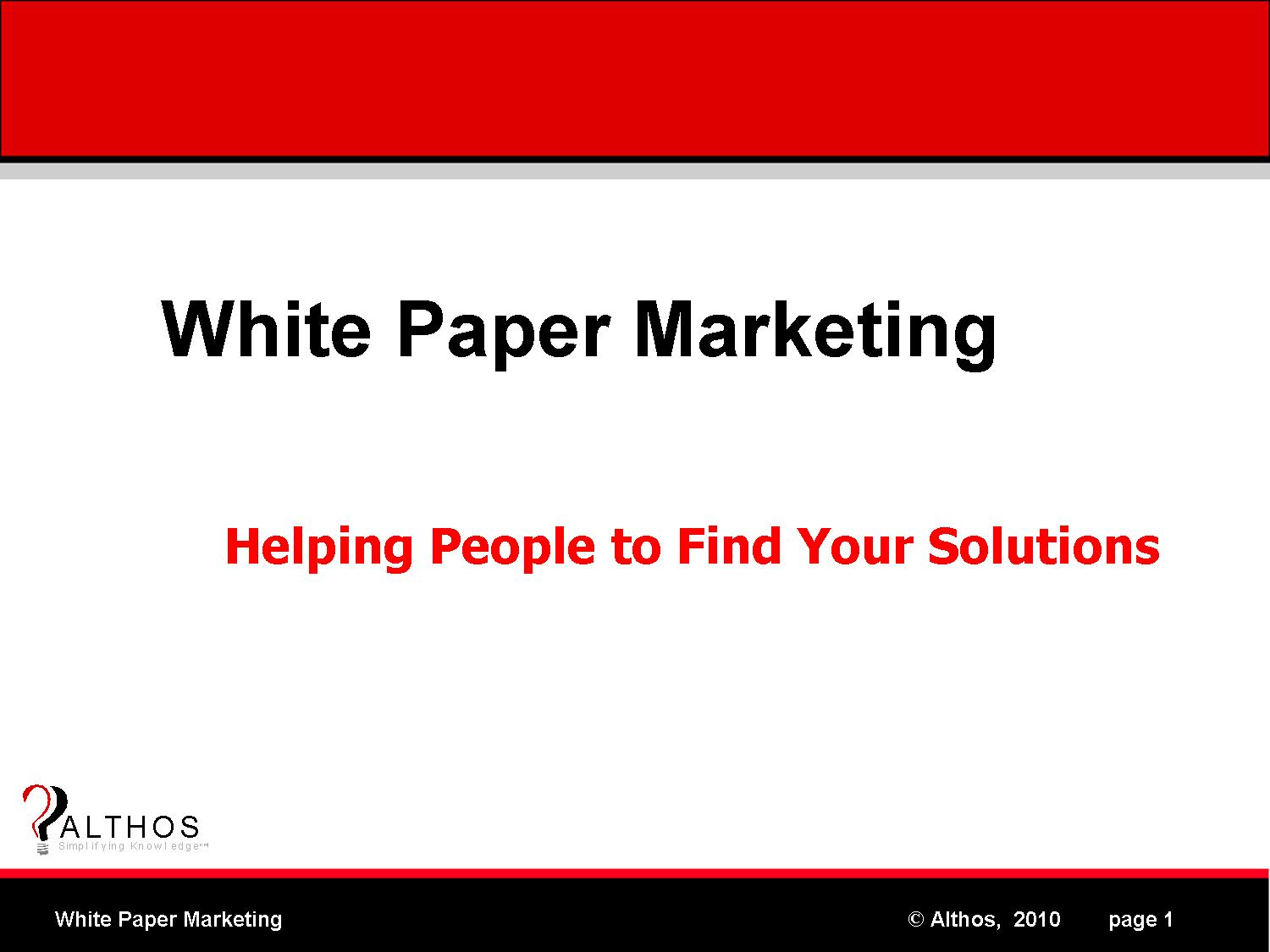 White Paper Marketing