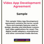 Video App Development Agreement Sample - terms, conditions and example features used to design, develop and distribute customized video applications for smart TVs, digital media adapters, smartphones and other connected media devices.