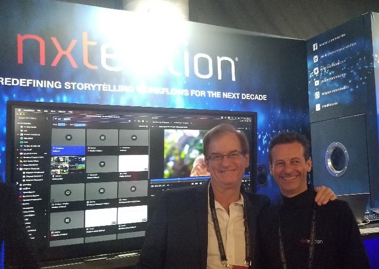 IBC 2022 Nxtedition Booth Photo Adam Leah and Lawrence Harte 